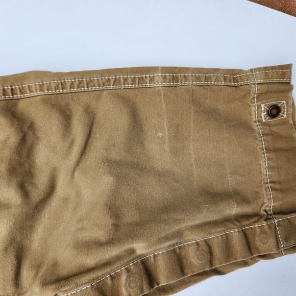 Baby Gap Boy's 6-12m Outfit White Top Khaki Brown Cargo Pants Safari 2 Piece Set - Picture 8 of 13